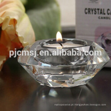 Suporte de vela de cristal por atacado para decorações de casamento